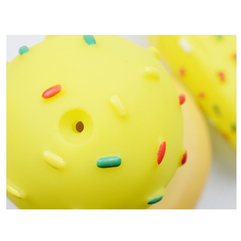 Đồ Chơi Hình Bánh Donut / Kem / hamburger Bằng Cao Su Chống Cắn Siêu Bền Cho Thú Cưng
