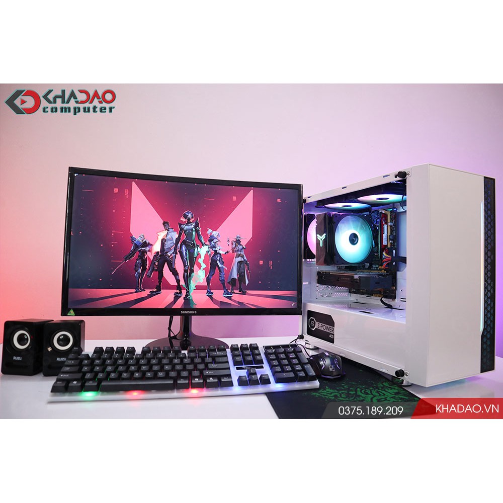 Máy tính chơi game Core I5 + màn hình 24'' Full HD CSGO, PUBG, FiFa 4, Dota 2| BH 36 tháng, tặng phím chuột, pad, loa | BigBuy360 - bigbuy360.vn