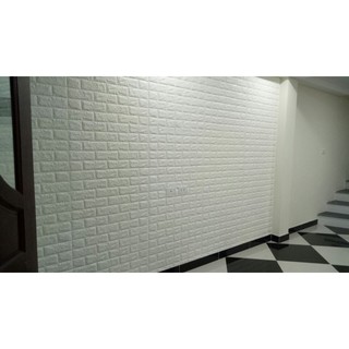 Xốp dán tường giả gạch 3D kt 70x77cm loại mỏng 4mm