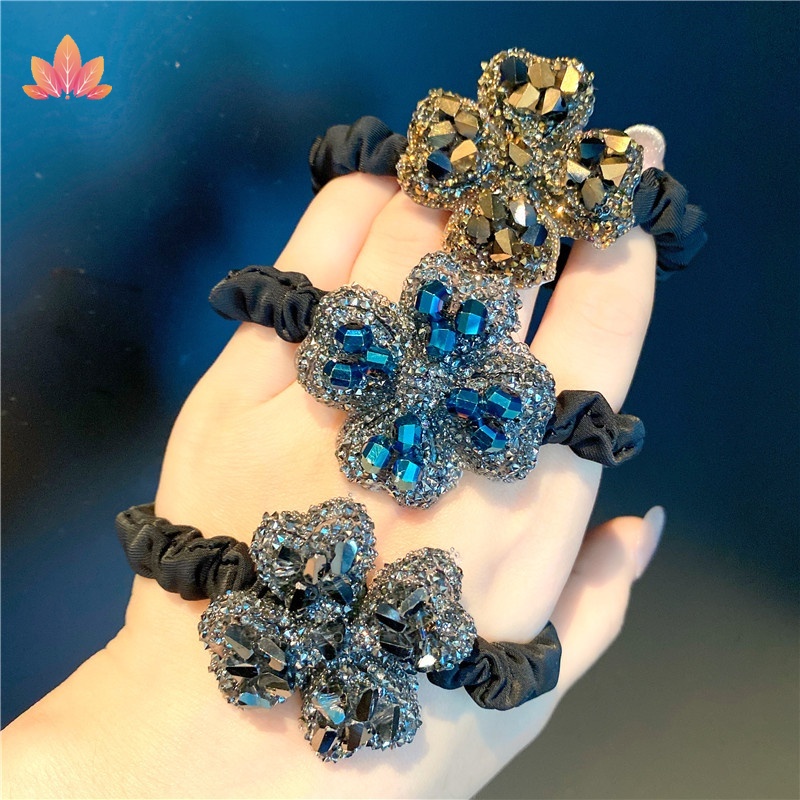 Dây Buộc Tóc Cao Su Đính Đá Pha Lê Cá Tính Dễ Phối Đồ Cho Nữ JP5