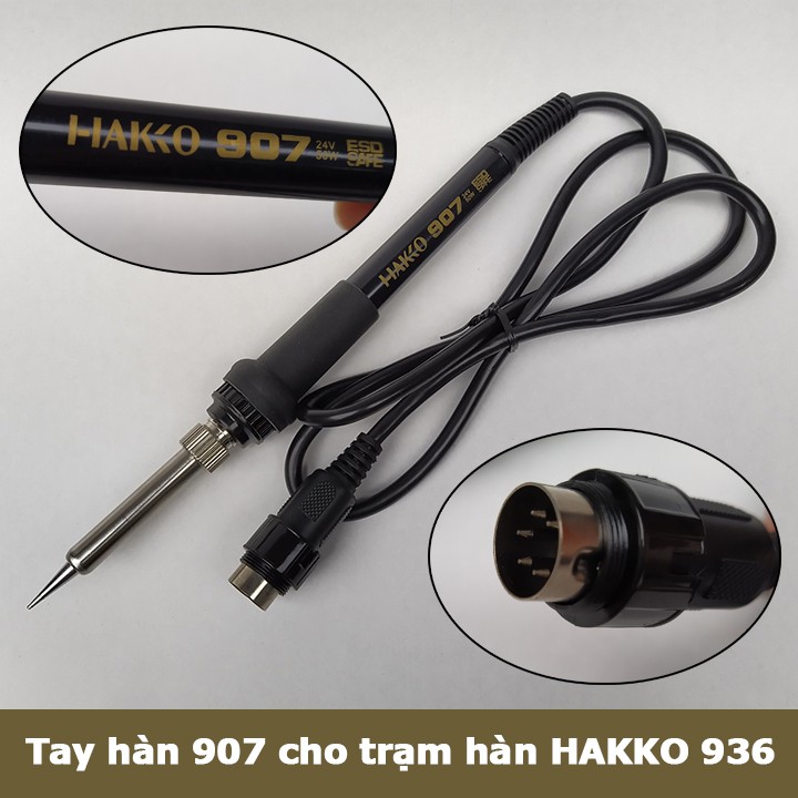 Tay hàn 907 thay thế dùng cho trạm hàn Hakko 936 Jack đực 5 chân