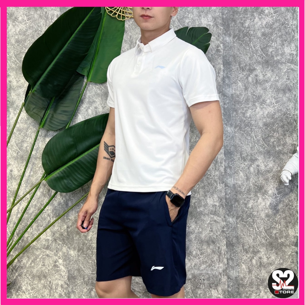 Áo thun polo nam LINING cao cấp , áo hè nam mùa hè dành cho nam