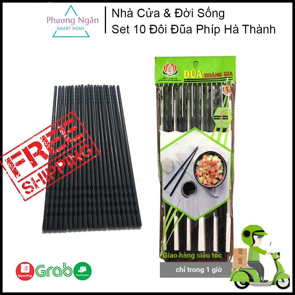 Set 10 Đôi Đũa Phíp Hà Thành, Chuyên Dùng Cho Nhà Hàng, Cửa Hàng Ăn, Gia Đình, Bán Giá Sỉ