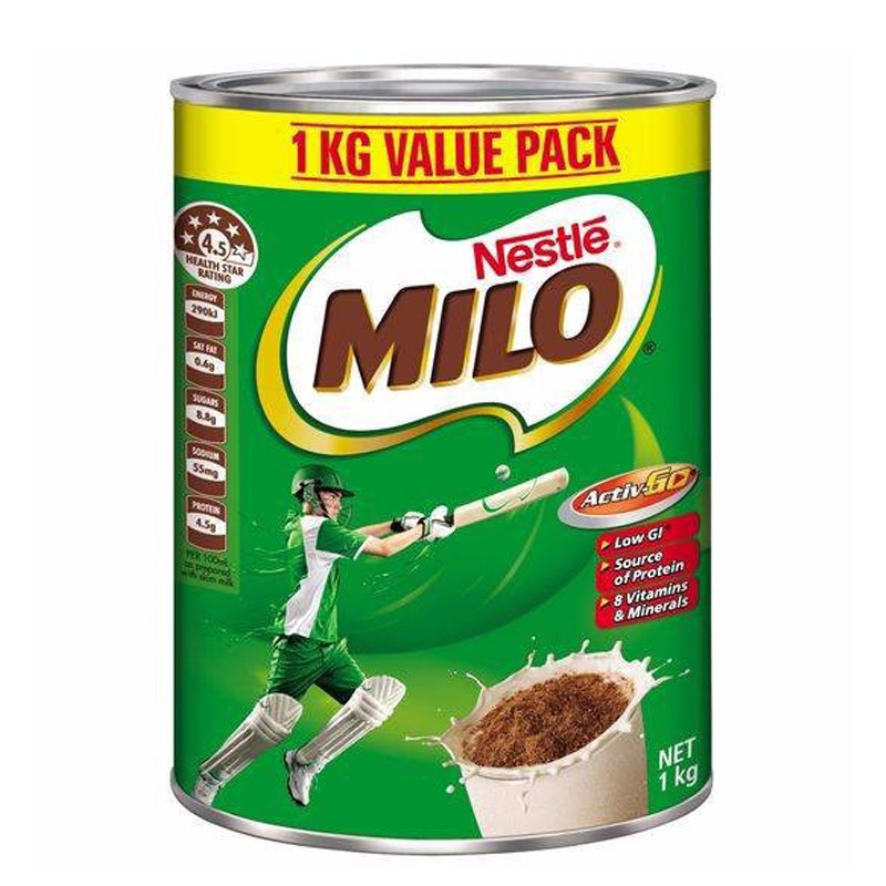 Milo úc 1kg dành cho trẻ 2 tuổi trở lên, giúp tăng chiều cao, hỗ trợ trí não, tăng cường thể lực,trí lực và sức đề kháng