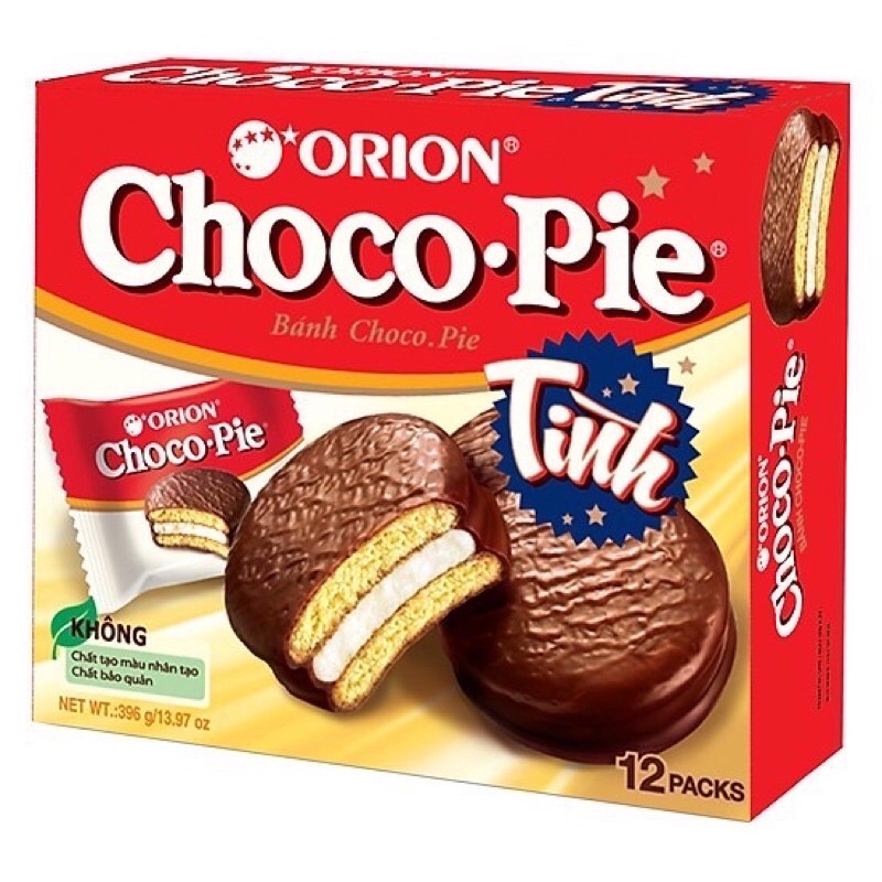 [Tặng2bánh]HỘP 12 bánh CHOCOPIE Tình ORION