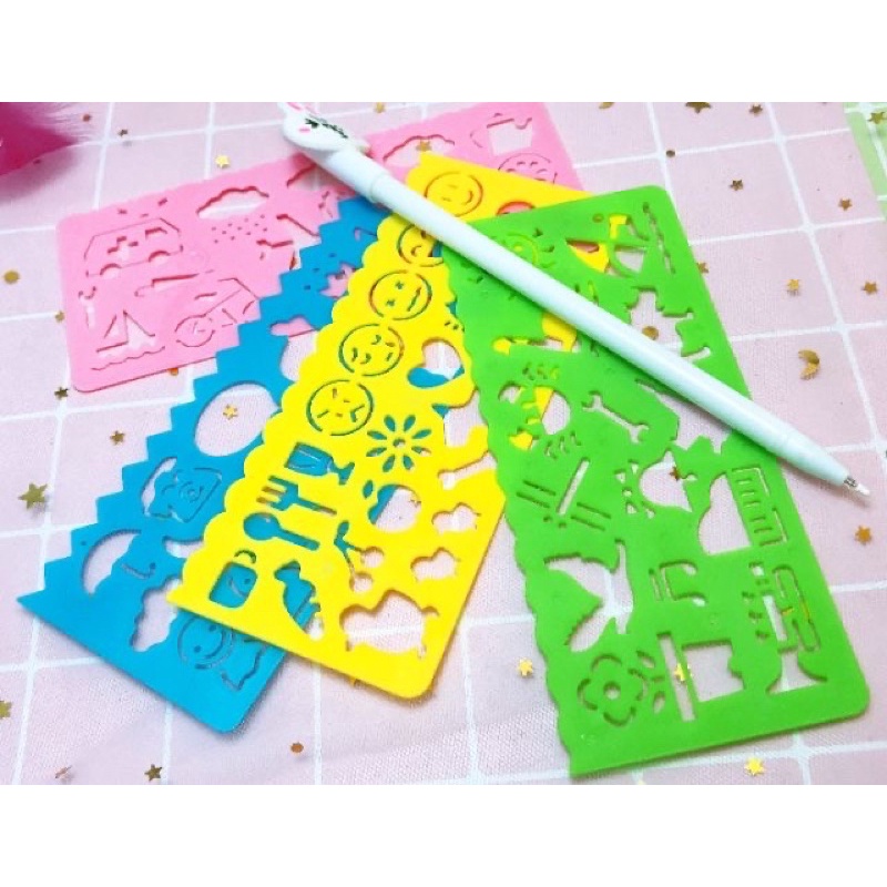 ❤️ Thước tập vẽ nhiều hình ngỗ nghĩnh đáng yêu cho bé