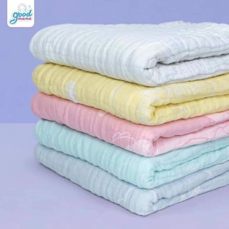 [ 100% COTTON ] Khăn Tắm / Khăn Đa Năng goodmama Cho Bé 100% Cotton Kích Thước 110 x 110cm