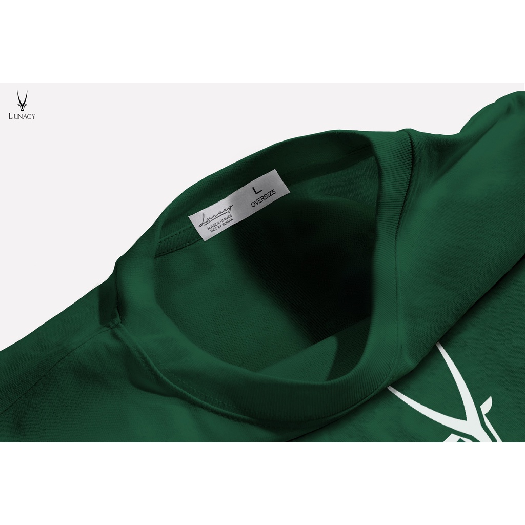 Áo thun tay lỡ PSYCHO GREEN phông Unisex nam nữ Cotton 
 áo thun oversize form rộng LUNACY