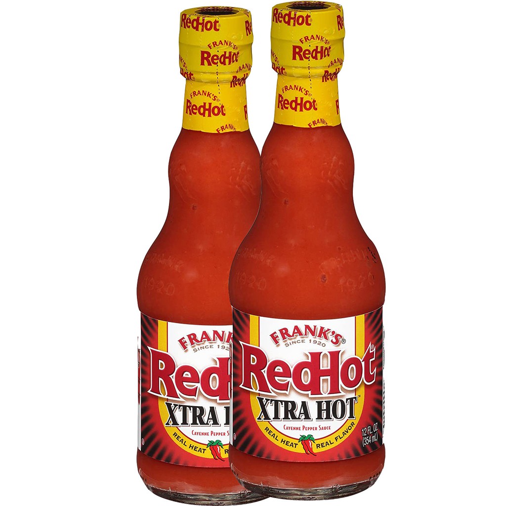 Bộ 2 chai sốt ớt đỏ siêu cay hiệu Frank's RedHot Extra Hot (Cayenne Pepper Sauce) 354ml