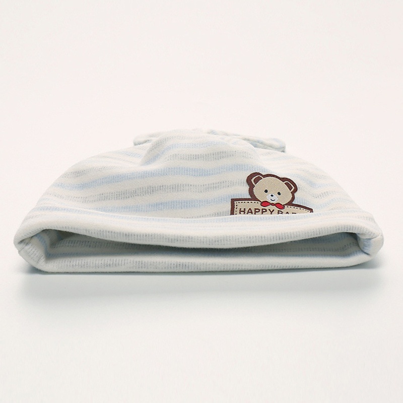 Mũ Beanie Cotton Mềm Mại Màu Trơn Dễ Thương Cho Bé 0-6 Tháng Tuổi