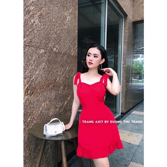 Váy đỏ hàng aut