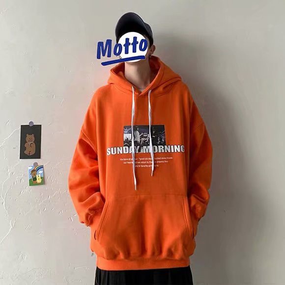 Áo hoodie tay dài dáng rộng mẫu 2021 size lớn thời trang xuân thu mới dành cho nam