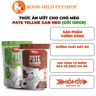 THỨC ĂN ƯỚT CHO CHÓ MÈO PATE TELLME GAN HEO GÓI 130GR - BONDMILO SHOP