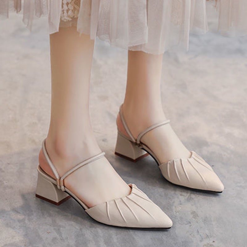 XIELUAIZTA Dép Cao Gót Mũi Nhọn Thời Trang Dành Cho Nữ