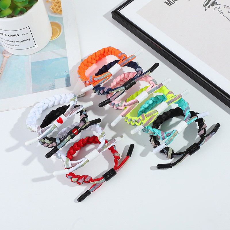 Vòng đeo tay nam nữ thời trang dây bện phản quang cực hot L028