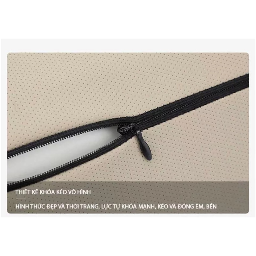 Gối ô tô tựa đầu, tựa lưng lõi cao su non, bọc vỏ da cao cấp, chống đau mỏi cổ, vai gáy