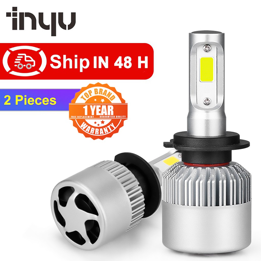 Cặp đèn LED pha xe hơi cao cấp H4 H7 H11 H8 Hb4 H1 H3 9005 Hb3 Auto S2 72w 8000lm