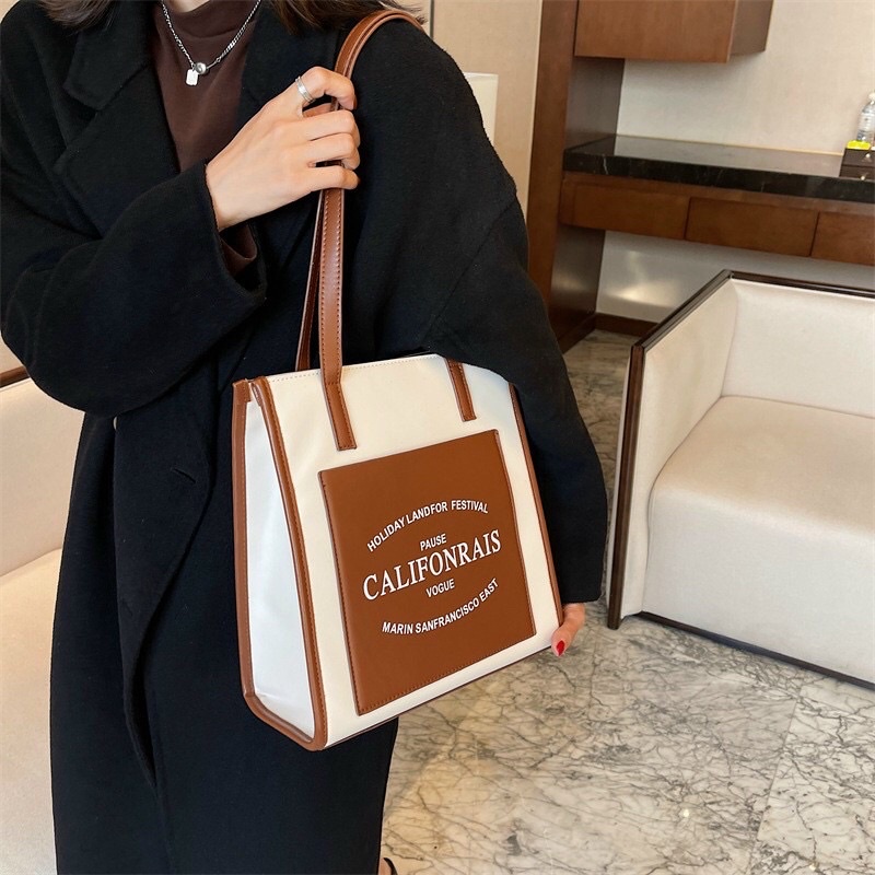 Túi xách công sở nữ to, Túi tote bag da Fashion kèm khăn vừa A4, iPad, tài liệu da dày đi học, đi làm TIMISTOREHN T101