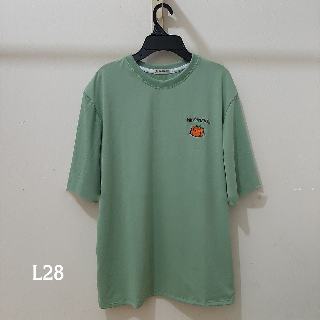Áo thun 𝑭𝒓𝒆𝒆𝒔𝒉𝒊𝒑 Áo nữ tay lỡ freesize - phông form rộng dáng Unisex L28, mặc lớp, nhóm, cặp, lớp thêu hình rau củ.