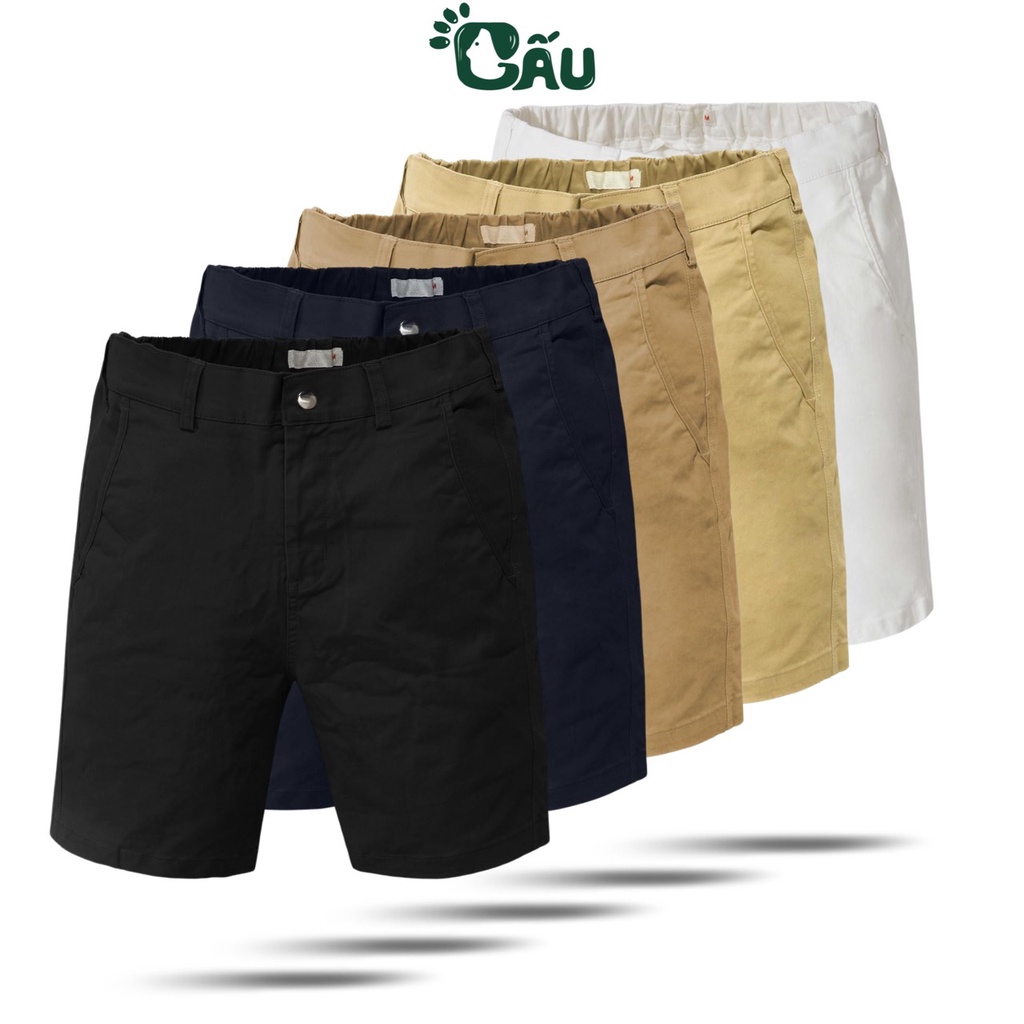 Quần short nam Gấu 194 chất kaki siêu dày dặn, sang chảnh form gerular fit