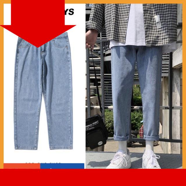 Quần Jean nam, Baggy nam, quần bò nam, Dáng Suông, rộng style hàn quốc 2021 TR01