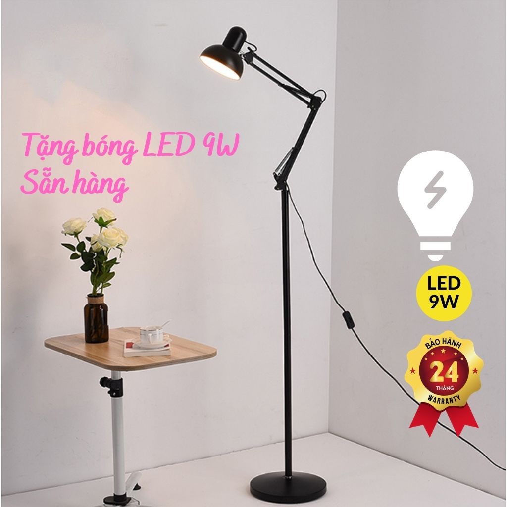 Đèn cây đứng Pixar trang trí phòng khách Tặng kèm bóng LED 9w ánh sáng 3000K đèn led đọc sách