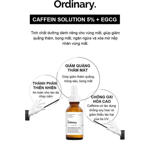 [Bill Mỹ] Serum dưỡng mắt The Ordinary Caffeine Solution 5%+ EGCG