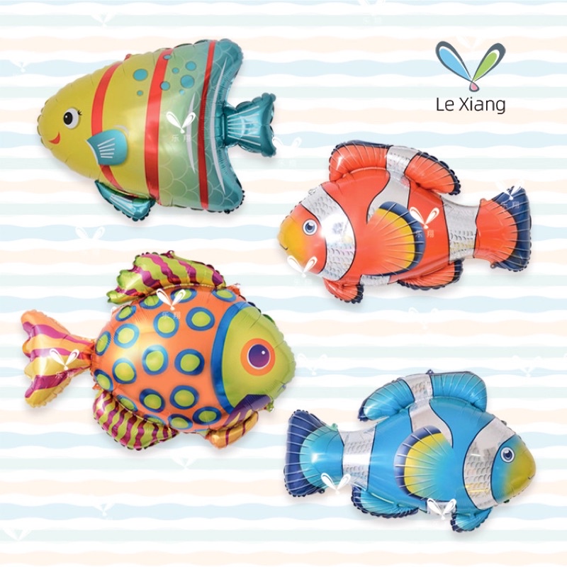 Bóng Trang Trí Các Loại Sinh Vật Biển (Cá, tôm, bạch tuộc, cá baby shark, cá heo)