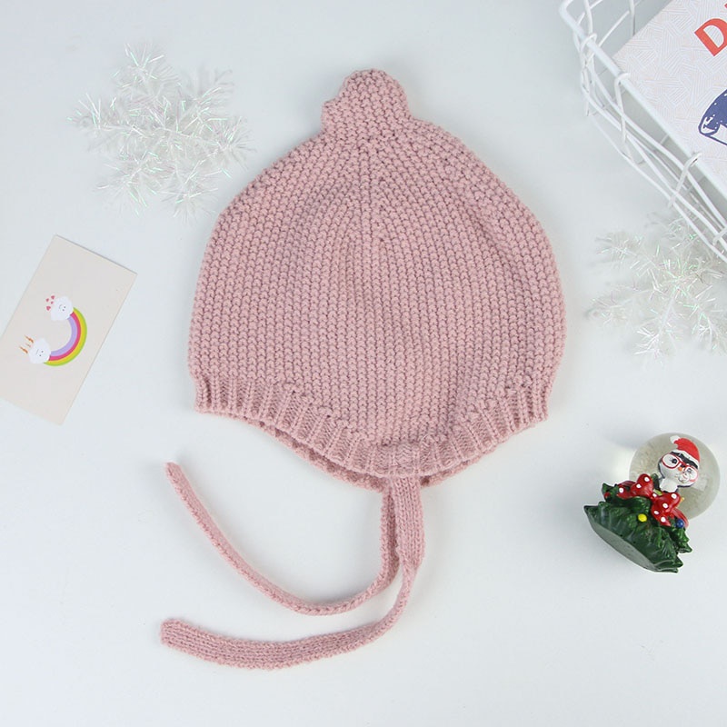 Mũ Beanie Đan Len Màu Sắc Ngọt Ngào Giữ Ấm Mùa Đông Cho Bé