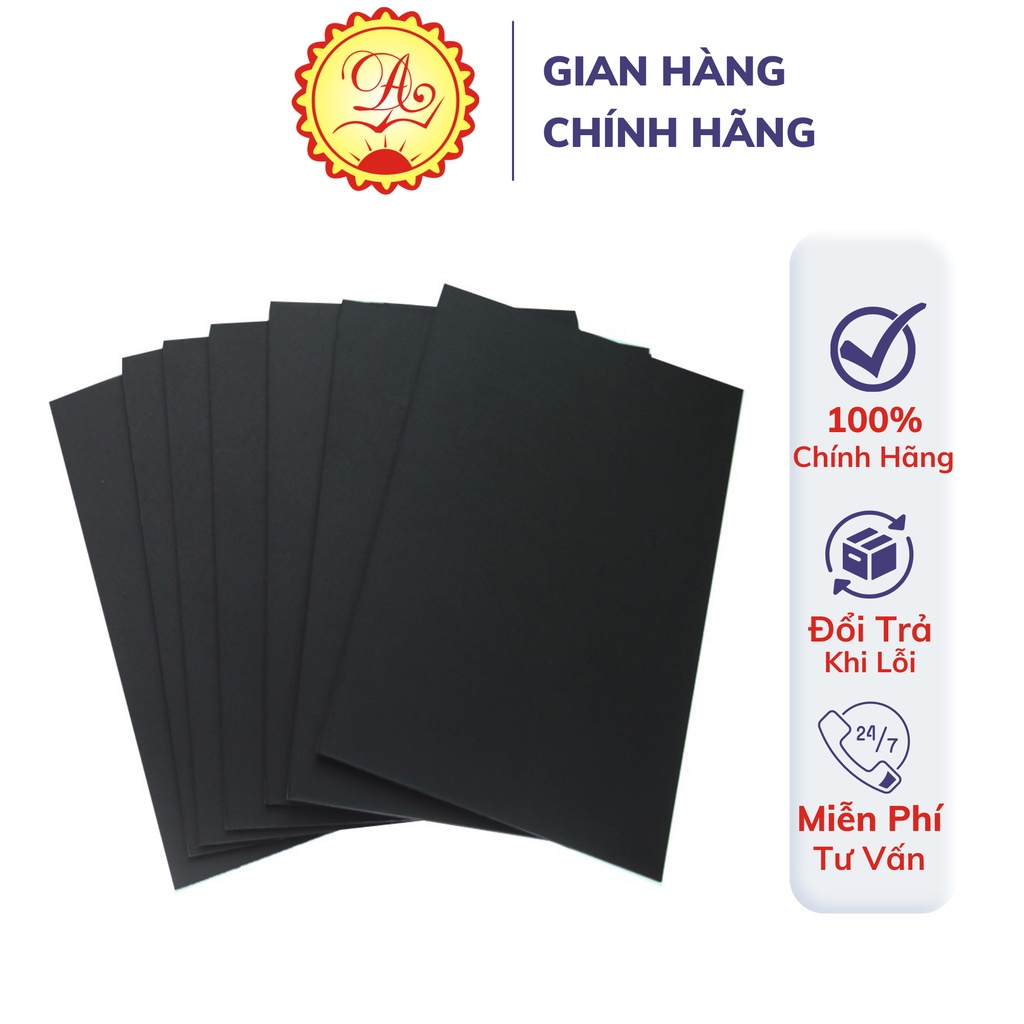 Tập giấy 20 tờ giấy đen luyện viết chữ Calligraphy Bút mài thầy Ánh không nhòe không thấm mực 120g