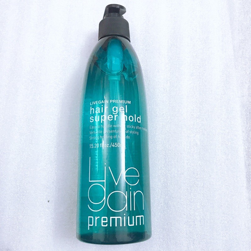 Gel cứng Livegain Premium Hair Gel Super Hold 450ml Hàn Quốc