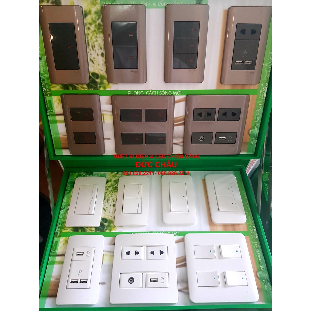 Các loại công tắc và mặt hạt Zencelo màu Đồng - Schneider cam kết hàng chính hãng hoàn 200% tiền nếu nhận hàng nhái