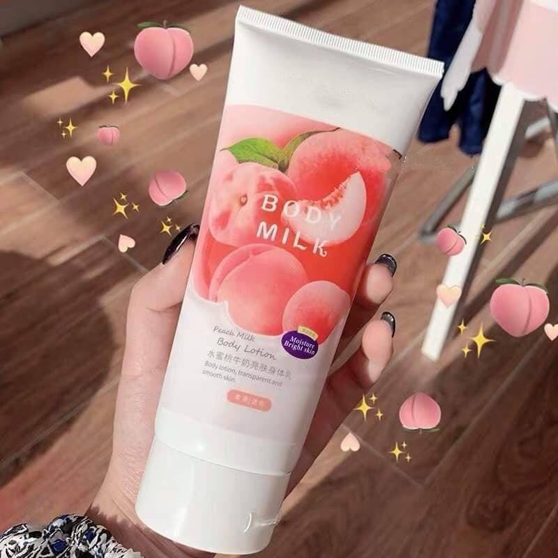 [ Hot Tiktok ] Kem Sữa Dưỡng Thể Trắng Da, Chống Nắng Toàn Thân Trái Đào Pure Milk Body Lotion Hương Nước Hoa