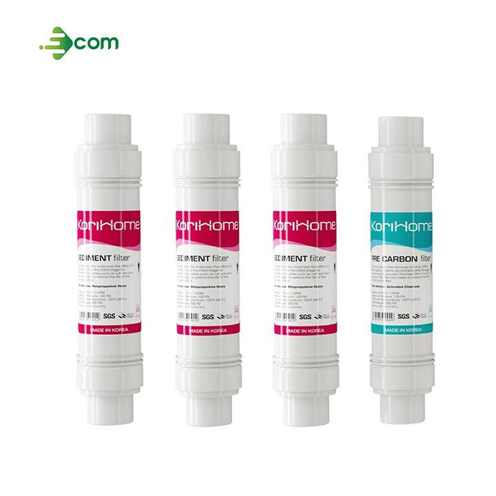 Combo 4 lõi lọc Korihome 3 lõi Sediment, 1 lõi PreCarbon