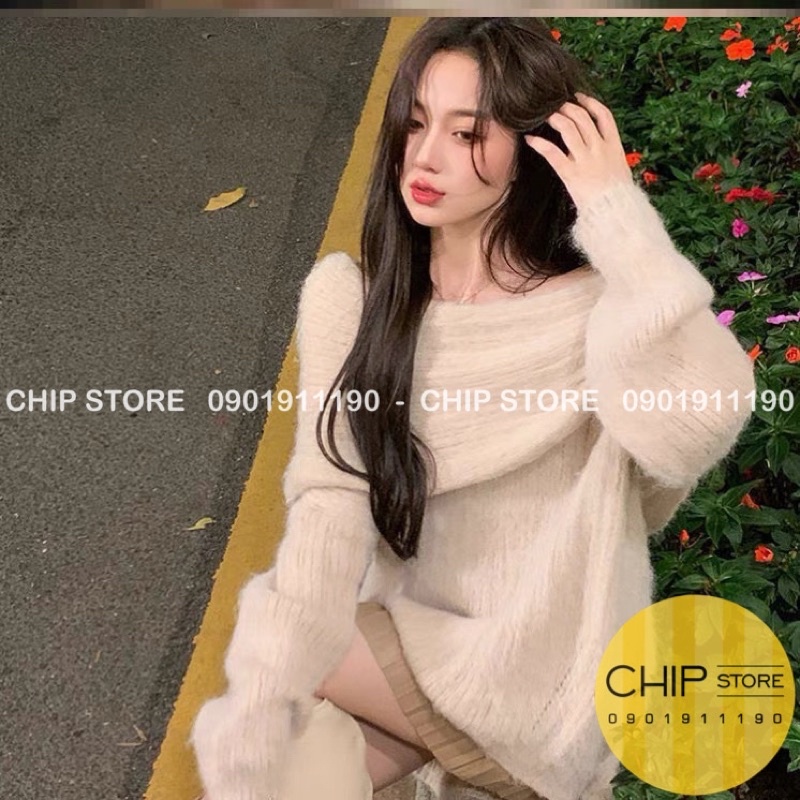 ÁO VÁY LEN BẸT VAI LÔNG THỎ CAO CẤP