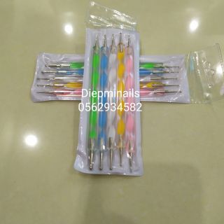 Sét chấm bi 2 đầu 5 cây đủ số từ đầu nhỏ đến đầu to
