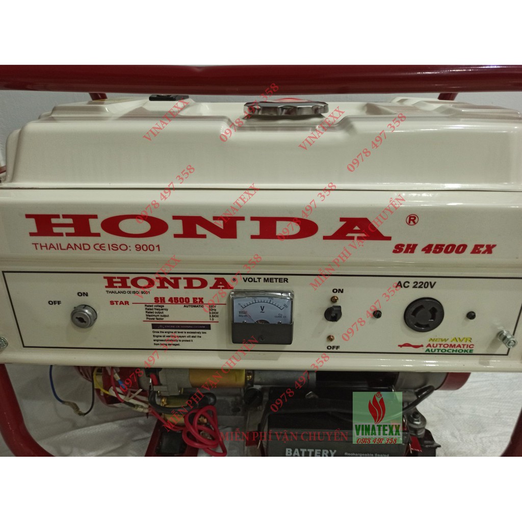 Máy phát điện honda giá rẻ sh4500ex, công nghệ mới siêu tiết kiệm nhiên liệu