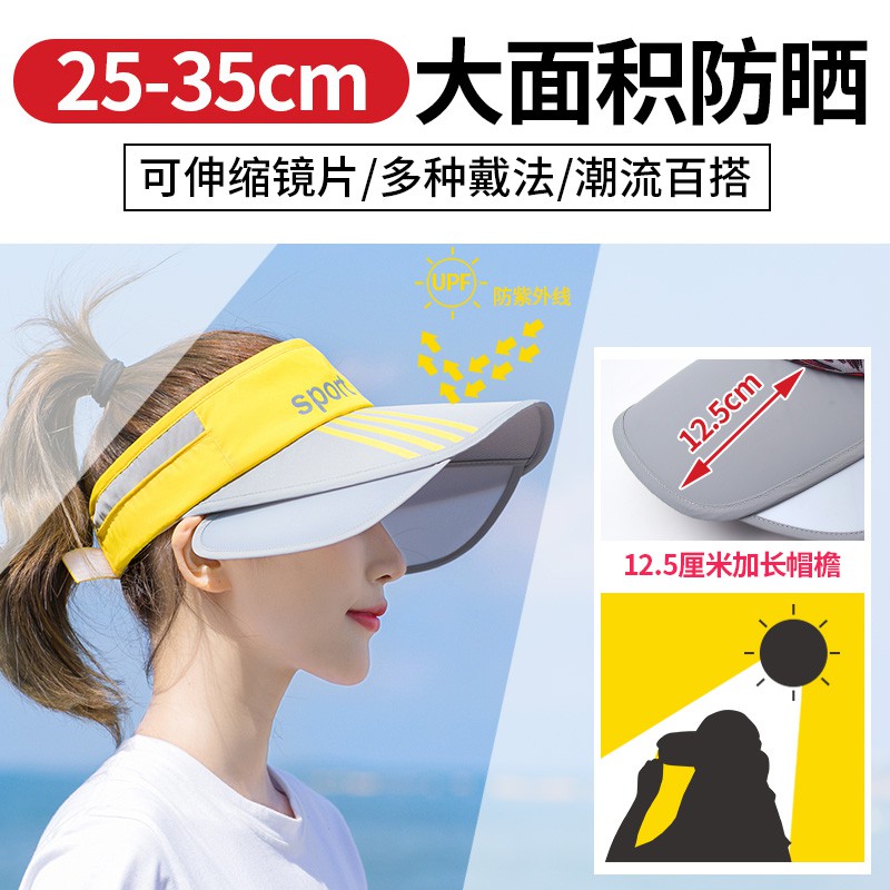 Nón hở chóp che nắng chống tia cực tím phong cách Hàn Quốc thời trang hè cho nữ