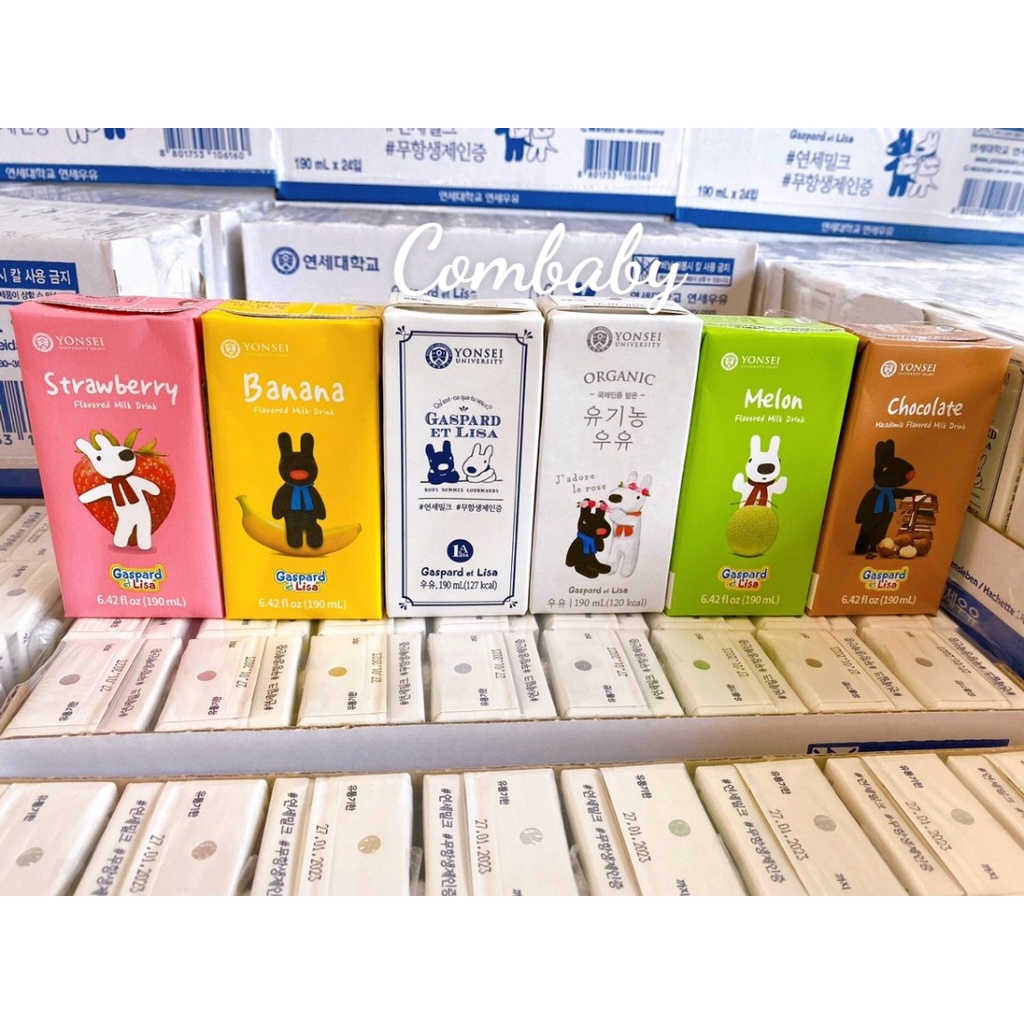 Thùng 24- Sữa tươi Thỏ Yonsei BABY - Sữa tươi sạch hữu cơ Hàn Quốc cho bé từ 1 tuổi