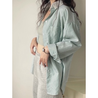 Áo sơmi kẻ basic form oversize