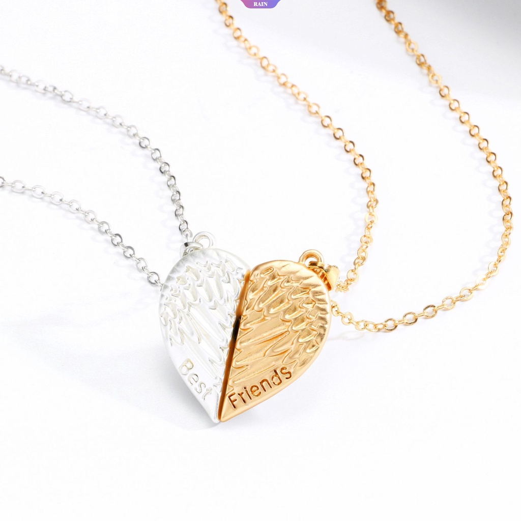 Set 2 Vòng cổ Mặt Hình Đôi Cánh Thiên Thần Hít Nam Châm Làm Quà Tặng Sinh Nhật Cho Cặp Đôi