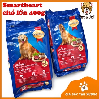 Hạt Chó Lớn SmartHeart ⚡CHỈ 1 NGÀY⚡ Thức ăn Vị Thịt Bò Nướng 400g - PET&amp;JOI