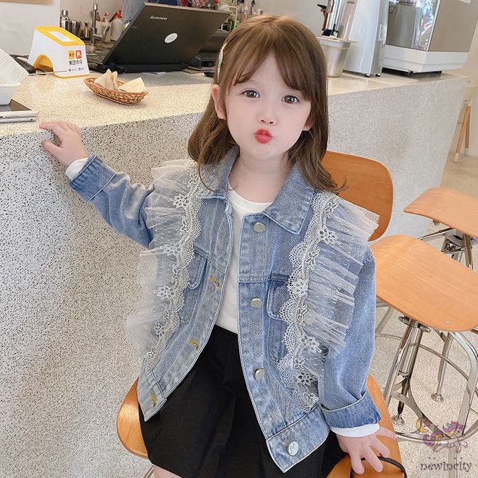 Áo Khoác Denim Thời Trang Mùa Thu Hàn Quốc Cho Bé Gái