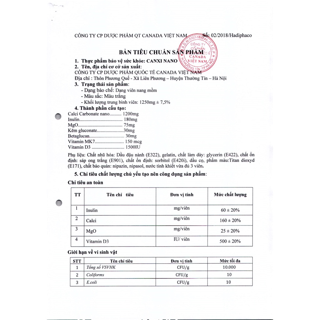 Canxi Nano Hadipharco hỗ trợ sự phát triển của hệ xương, răng cho trẻ nhỏ, hỗ trợ giảm loãng xương.