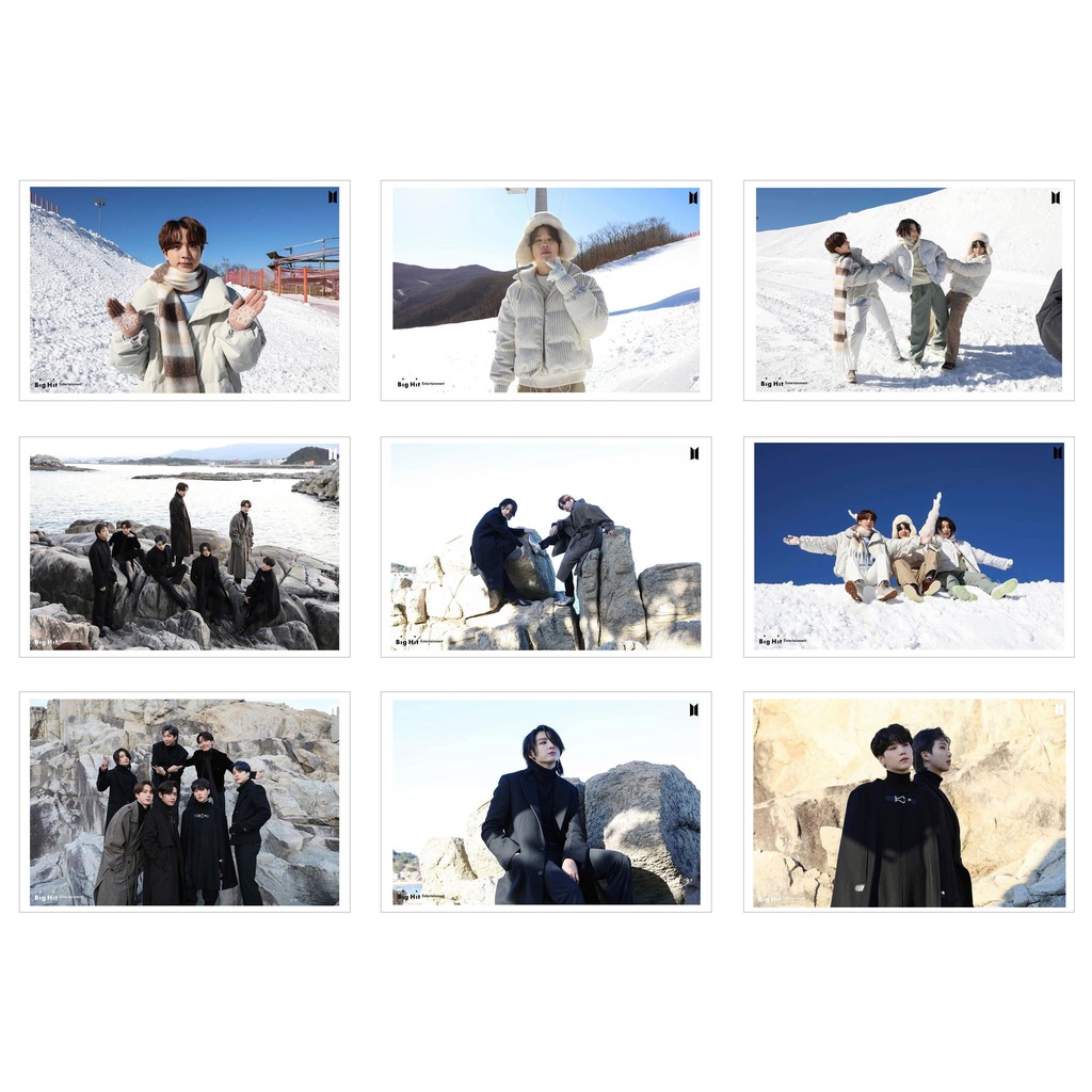 [Ép Lụa] Lomo Card 63 ảnh BTS -Winter Package 2021 Naver Dispatch