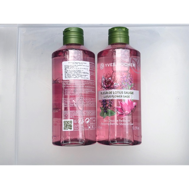 [HÀNG CHÍNH HÃNG]Gel Tắm Yves Rocher Lotus Flower Sage Relaxing Bath And Shower Gel 400ml