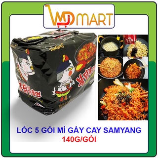 Lốc 5 gói mì gày cay Samyang Hàn quốc 140g/gói