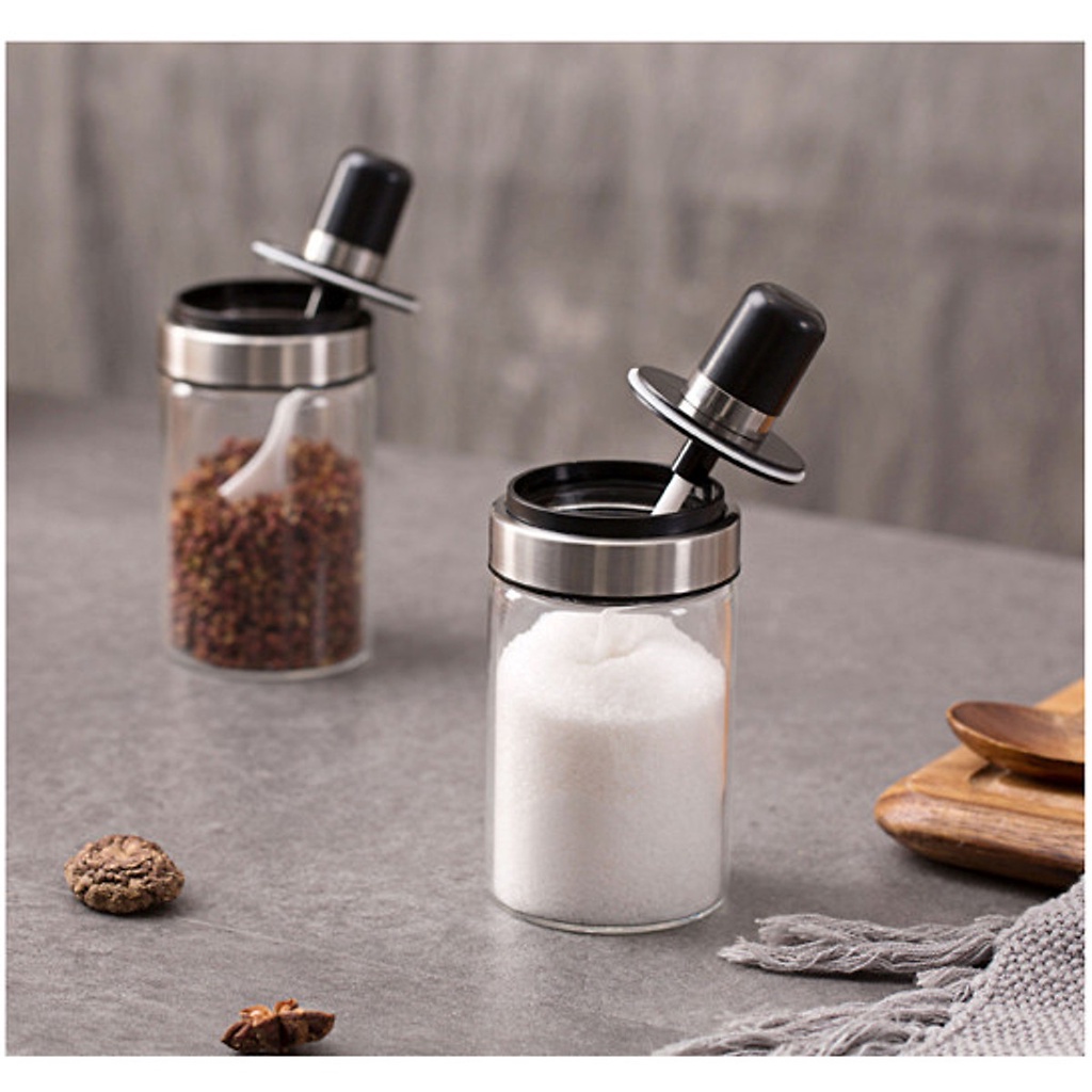 Hũ Đựng Gia Vị Tặng Kèm Muỗng- Hàng Mới Về