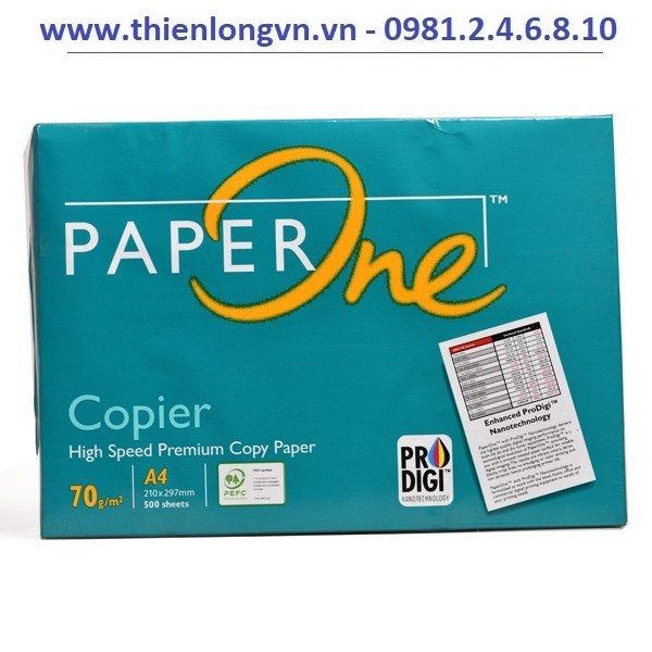 Giấy in Paper One khổ A4 định lượng 70 gsm