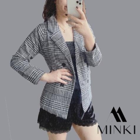 [TTTK] [MỚI 2021] ÁO KHOÁC VEST/BLAZER KẺ KARO SANG CHẢNH - KẺ DẠ 2 LỚP DẦY DẶN - MÀU KẺ PHỐI ĐEN TRẮNG DỄ KẾT HỢP | BigBuy360 - bigbuy360.vn